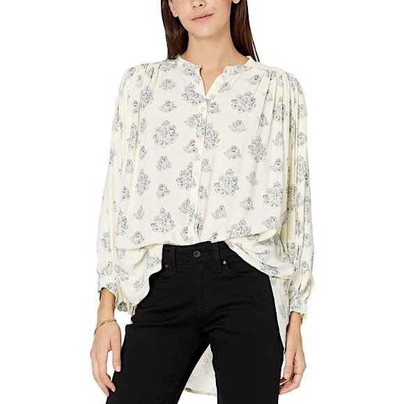 NEW - BISHOP + YOUNG Cream Pascal Dolman Sleeve Top - Size Medium - Picture 1 of 7